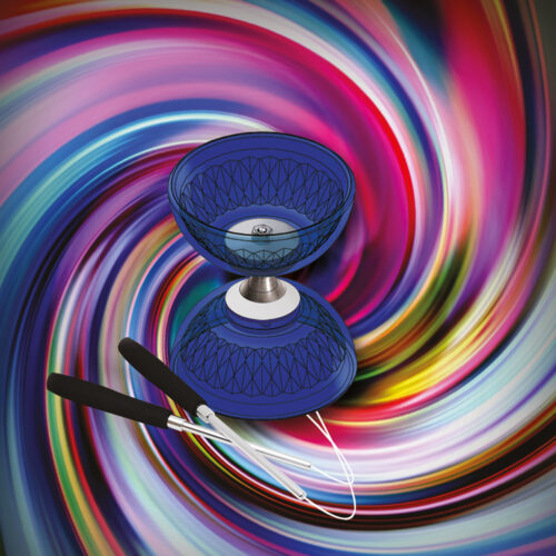 515712 crystal bearing diabolo blauwe diabolo met gekleurde achterrond 1