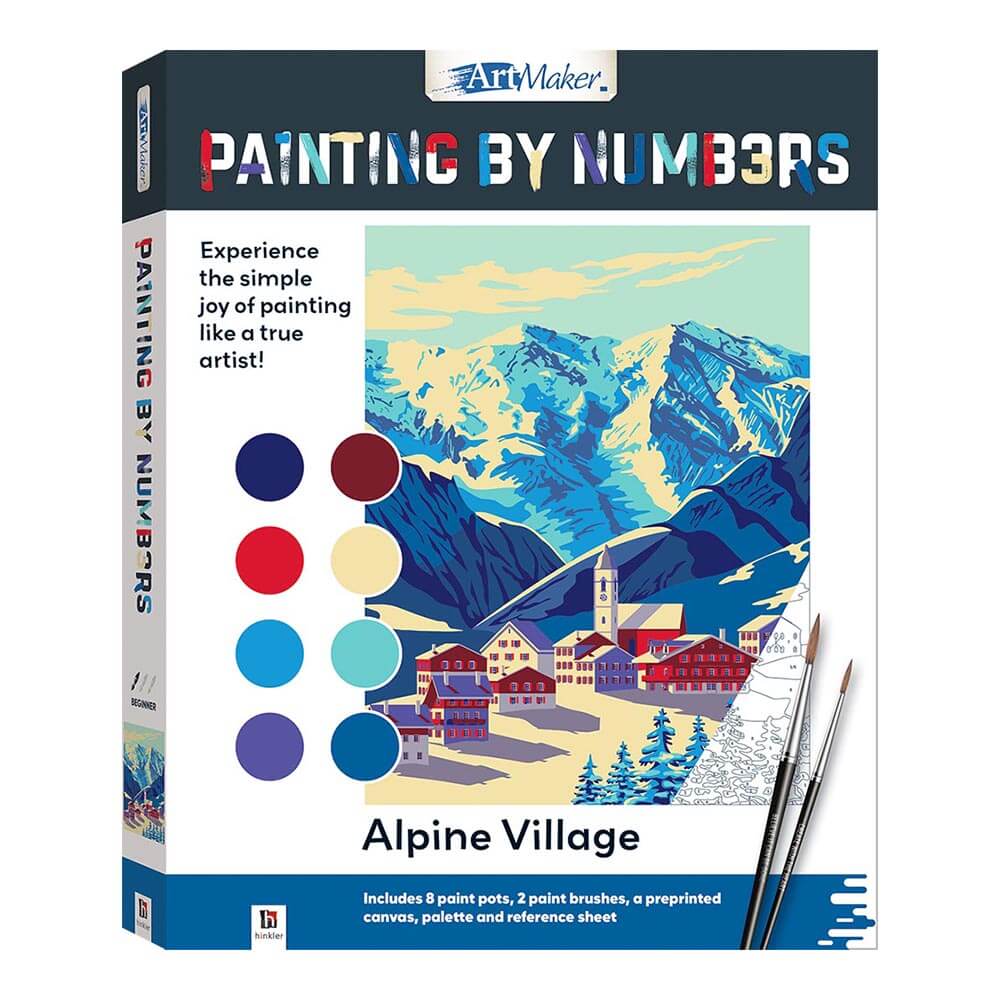 painting by numbers alpine village